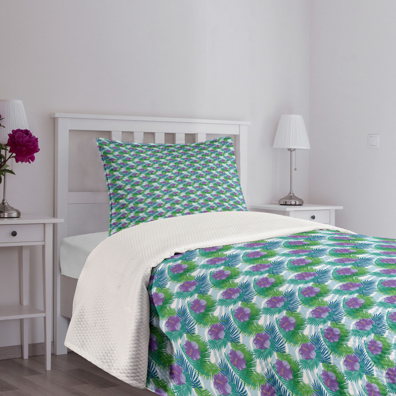 Exotic Island Leafage Bedspread Set