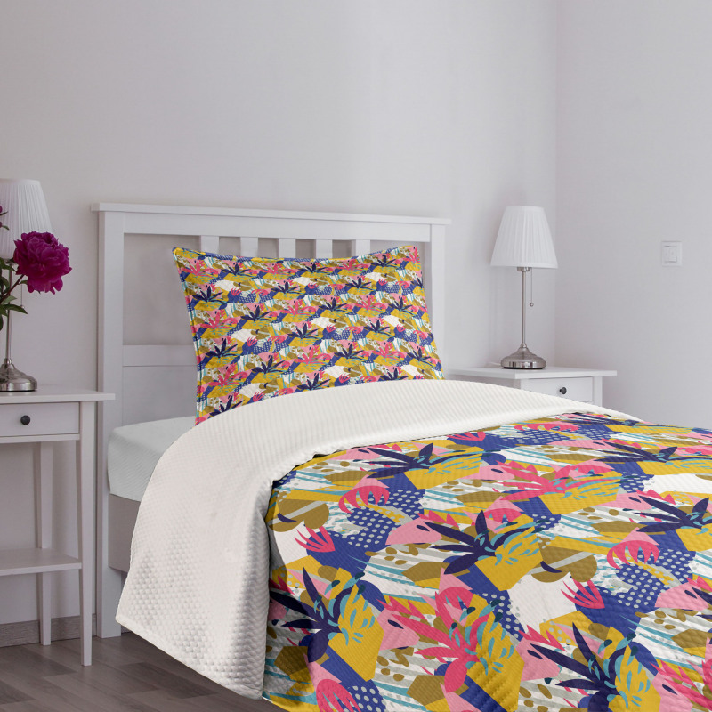 Jungle Flower Petals Art Bedspread Set