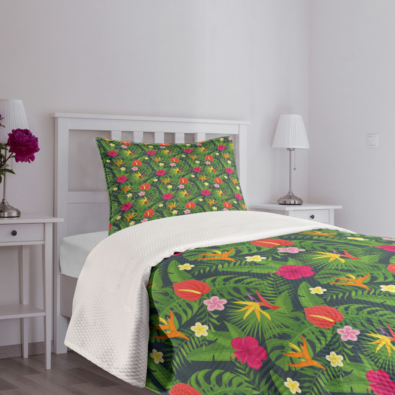 Hawaiian Botanical Aloha Bedspread Set