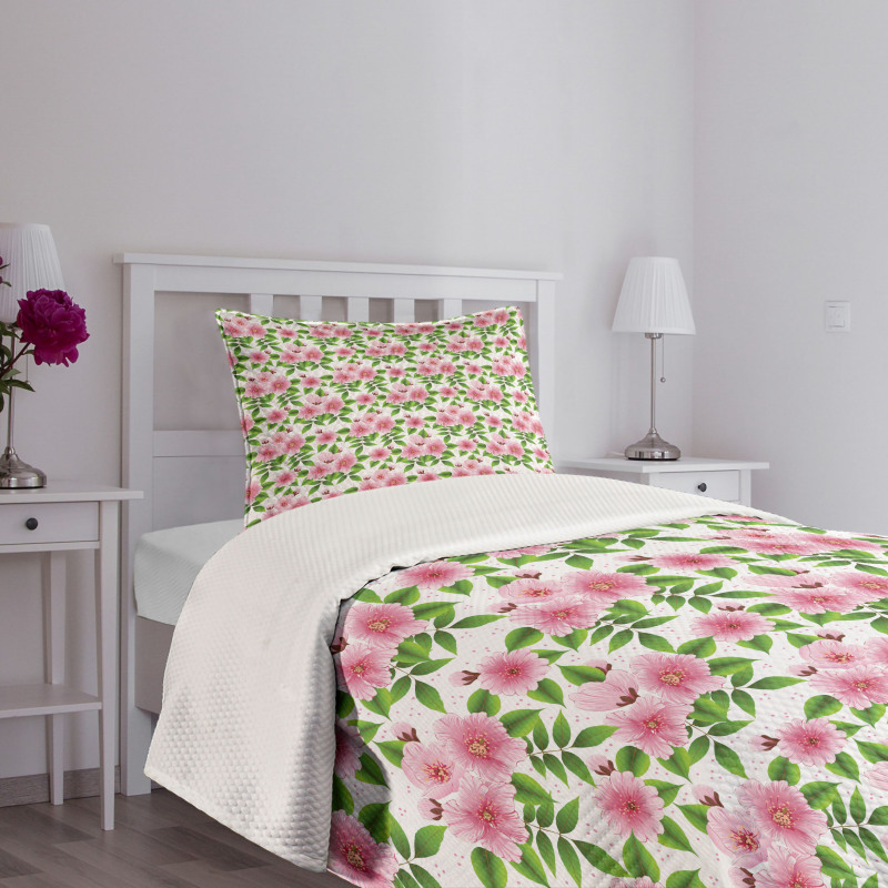 Japanese Sakura Tree Bedspread Set