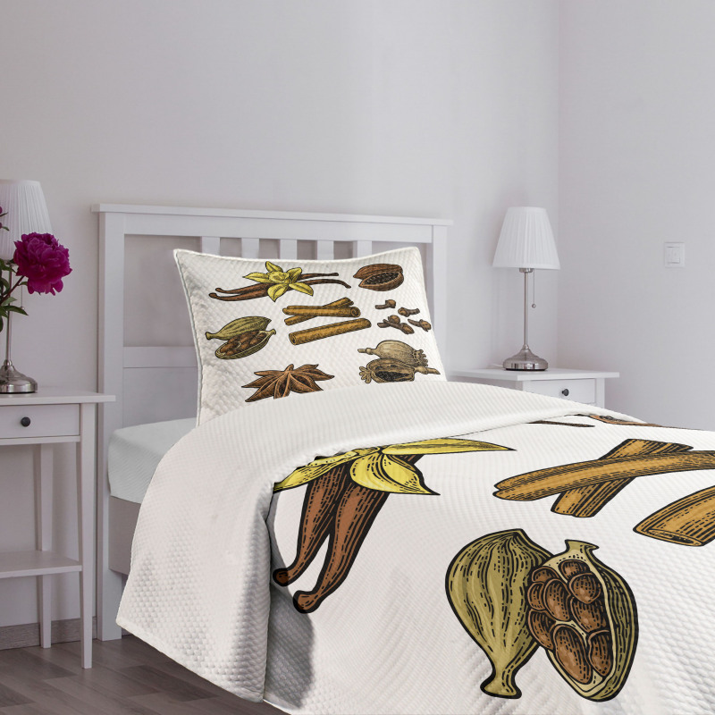 Cinnamon Anise Star Cardamom Bedspread Set