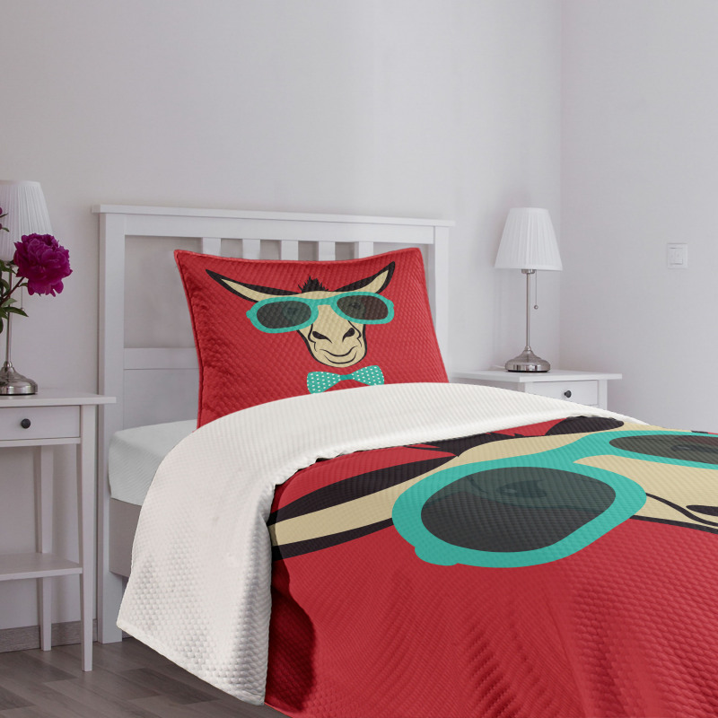 Donkey Wearing Sunglasses Bedspread Set