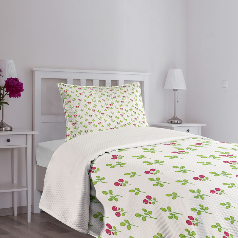 Fruits Foliage Nature Bedspread Set