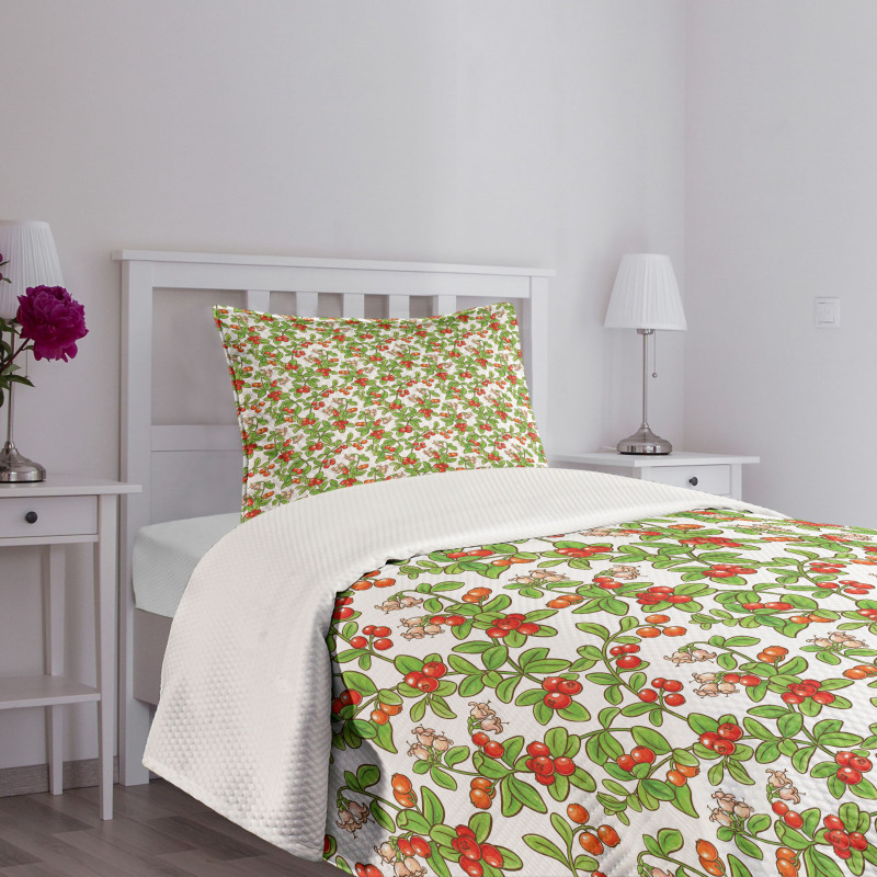 Flowering Plants Garden Bedspread Set