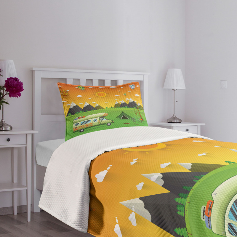 National Park Landscape Bedspread Set