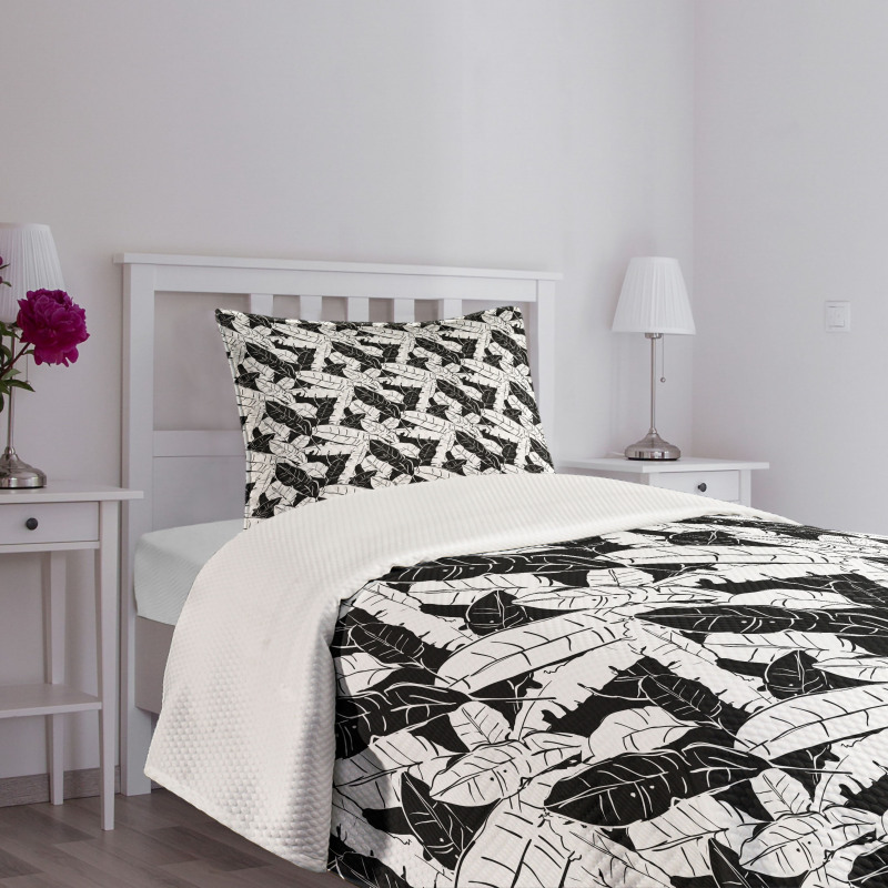 Banana Leaves Tropical Bedspread Set