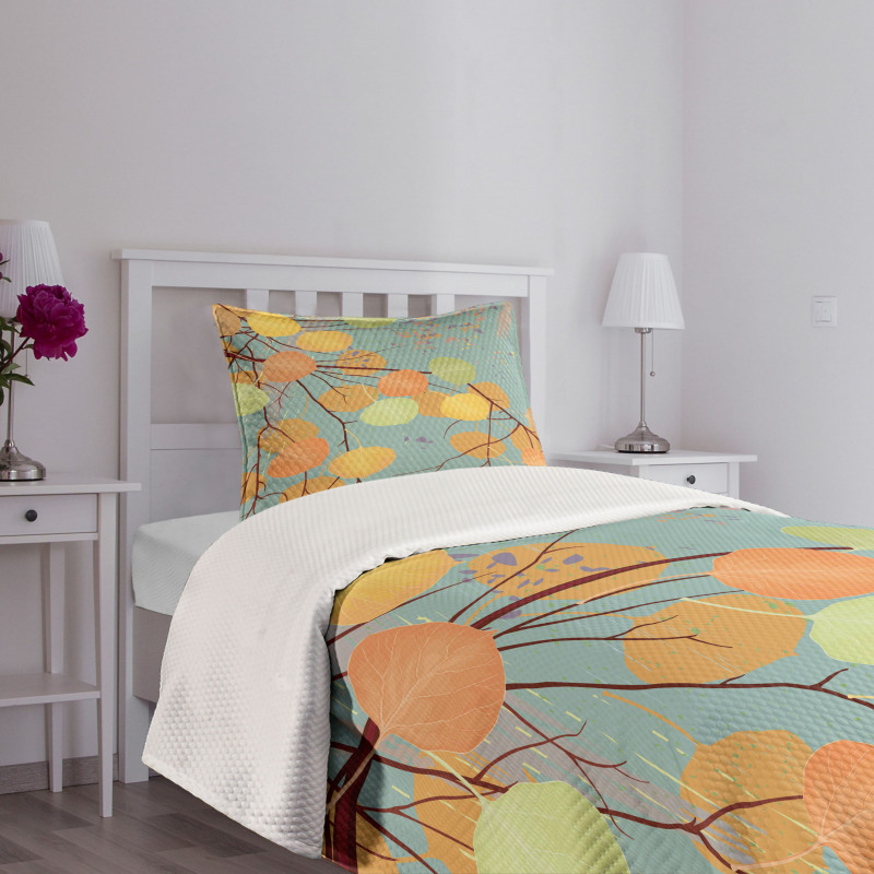 Branches Autumn Leaves Bedspread Set
