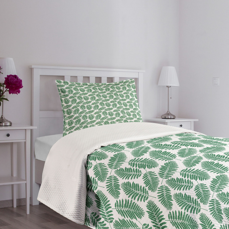 Exotic Leafage Growth Design Bedspread Set