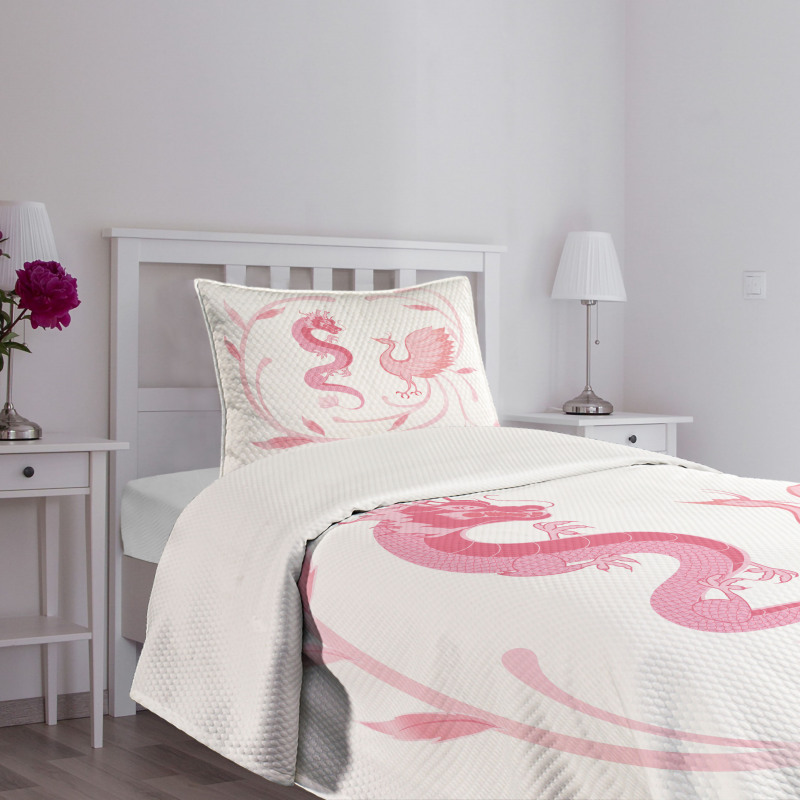 Dragon Mythical Bird Bedspread Set