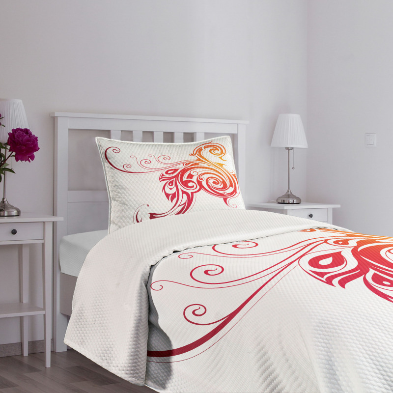 Bird Swirly Wings Bedspread Set