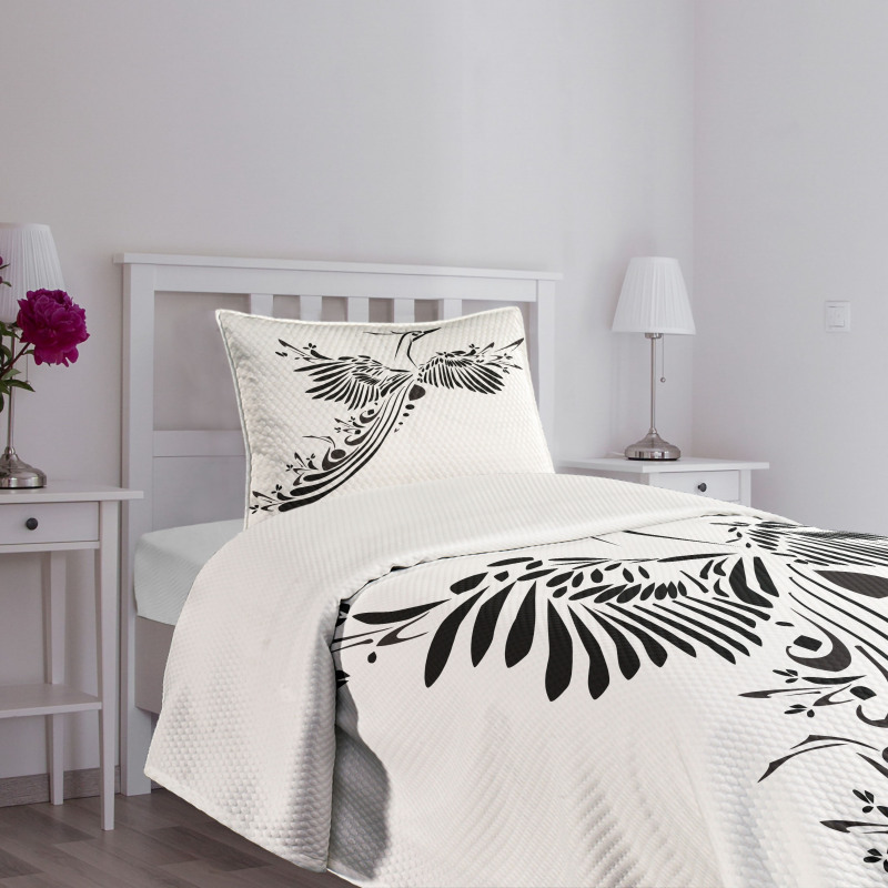 Minimalist Mystic Bird Fly Bedspread Set