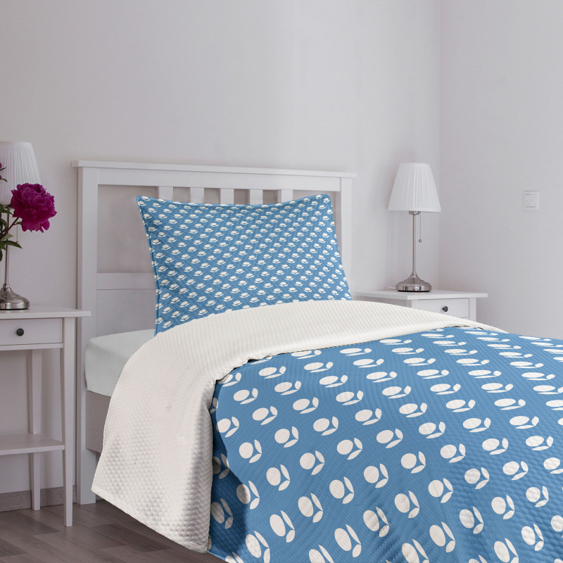 Simplistic Style Composition Bedspread Set