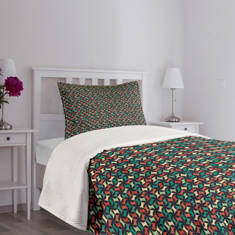 Abstract Shapes Geometric Bedspread Set