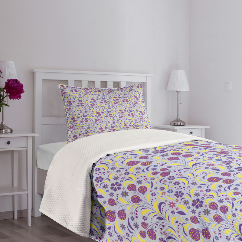 Abstract Spring Botany Art Bedspread Set