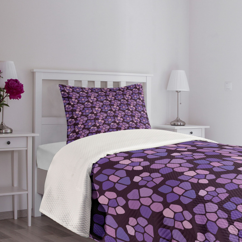 Purple Tone Creative Spots Bedspread Set