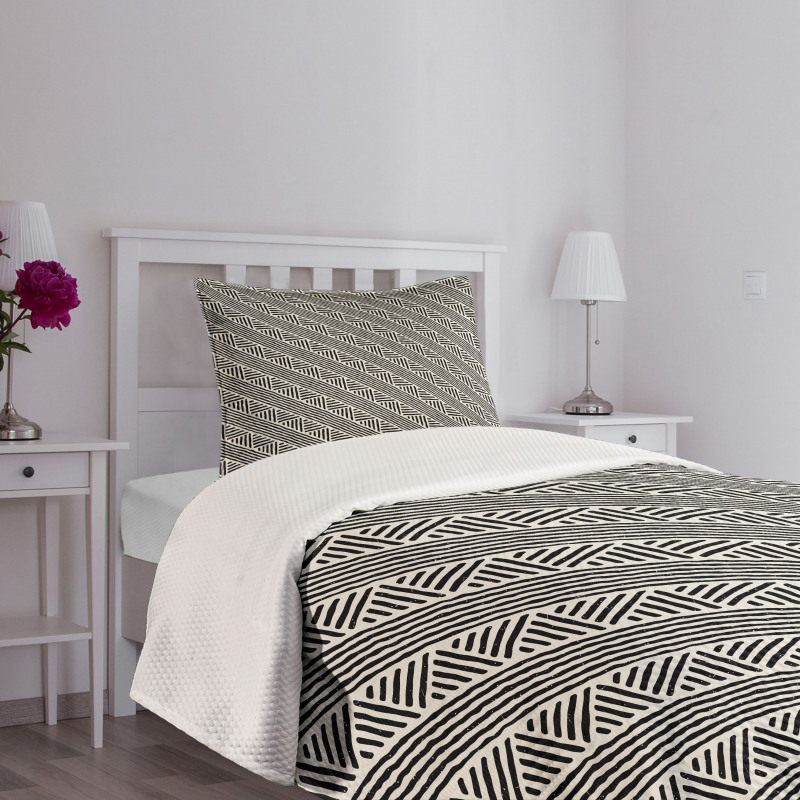 Chevron Design Lines Bedspread Set