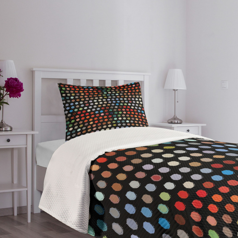 Brush Stroke with Colors Bedspread Set