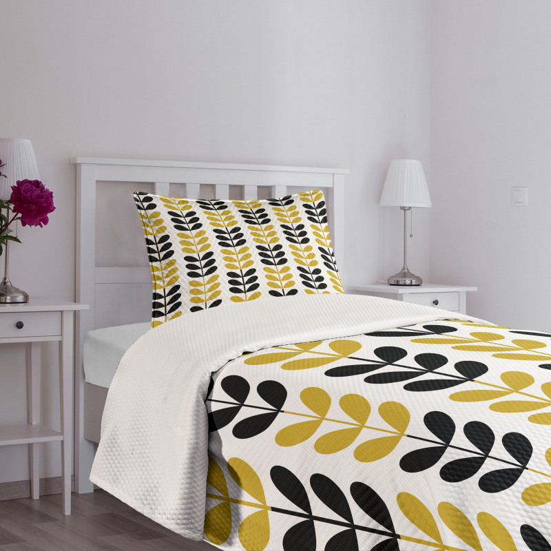 Retro Leafage Autumn Bedspread Set