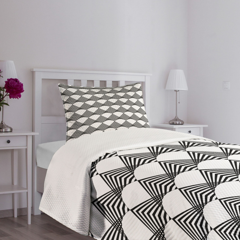 Urban Geometric Triangle Bedspread Set