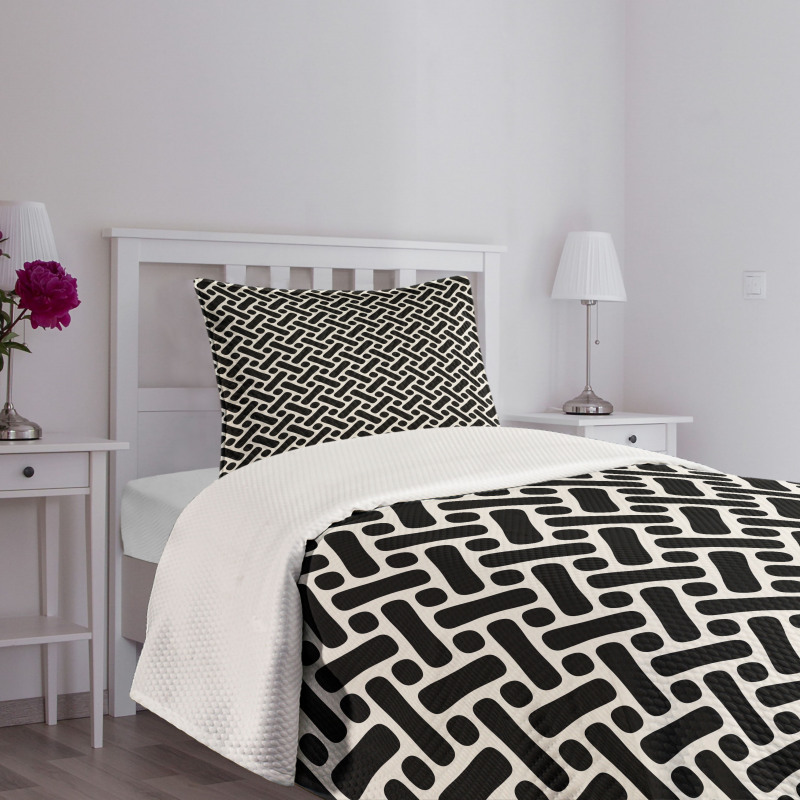 Modern Symmetric Shapes Bedspread Set