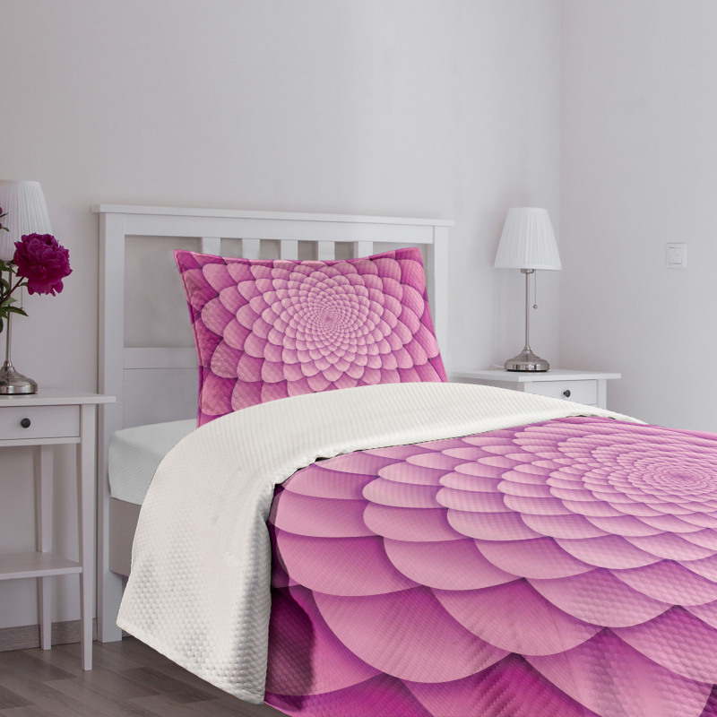 Abstract Spiral Lotus Bedspread Set