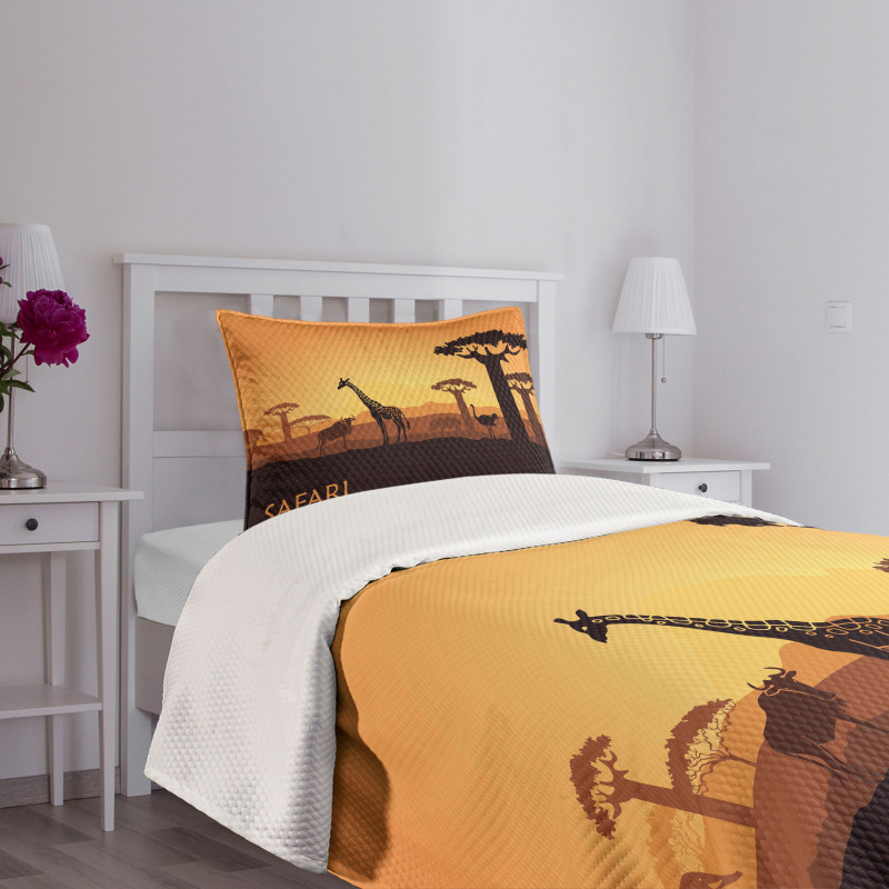 Exotic and Pastoral Sunset Bedspread Set