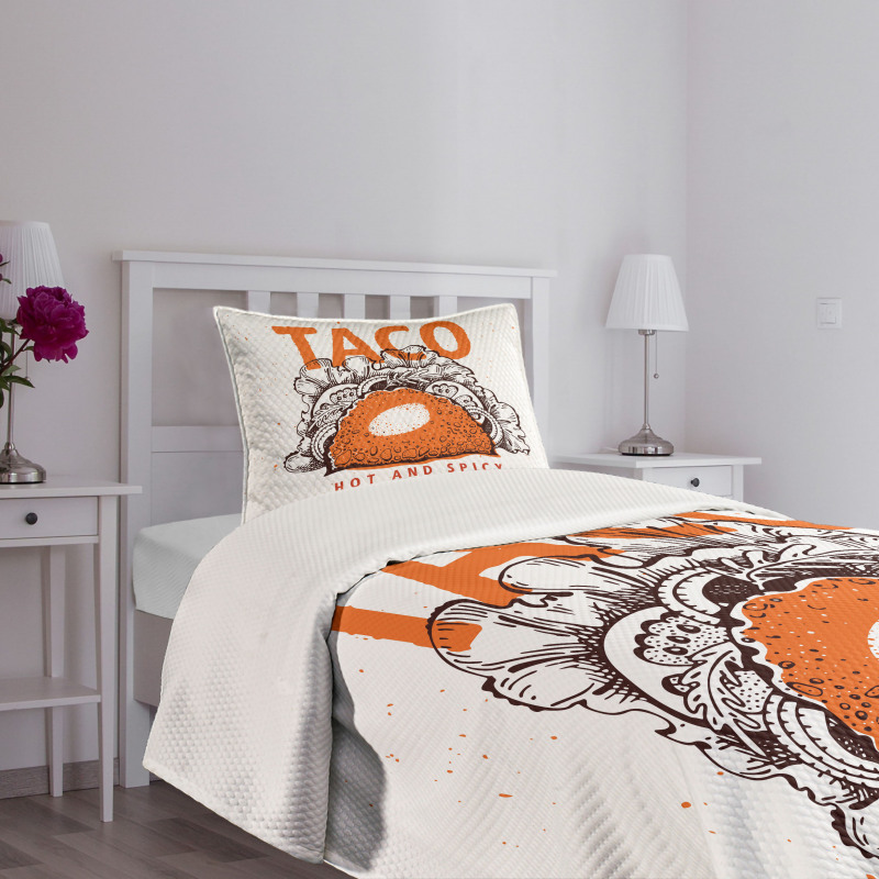 Hot and Spicy Tacos Bedspread Set