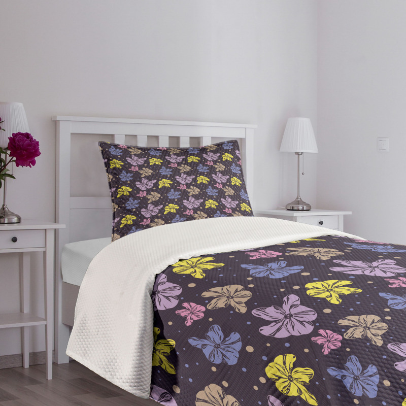 Surreal Vivid Flower Petals Bedspread Set