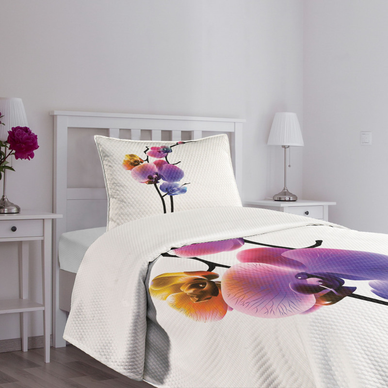 Vibrant Flowering Plant Bedspread Set