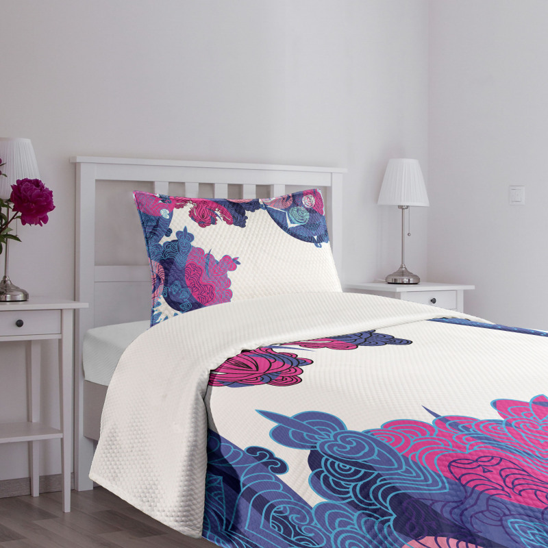 Traditional Dragon Bedspread Set