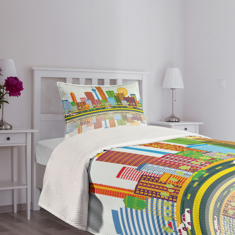 Skyline of Nevada City Bedspread Set