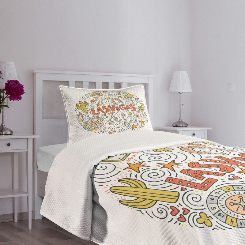 Buildings Simple Design Bedspread Set