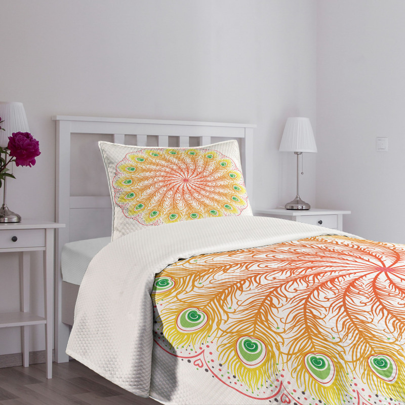 Blended Color Motif Bedspread Set