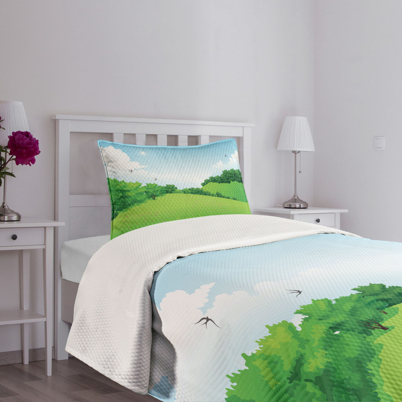 Forest Hills with Scenic View Bedspread Set