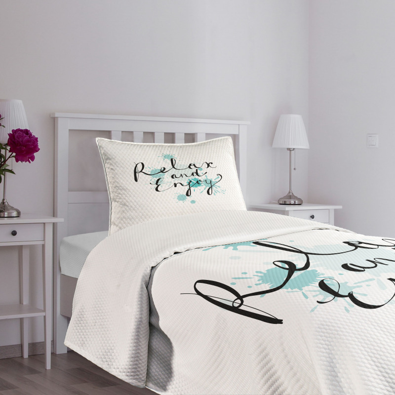 Ink Splatter Relax and Enjoy Bedspread Set