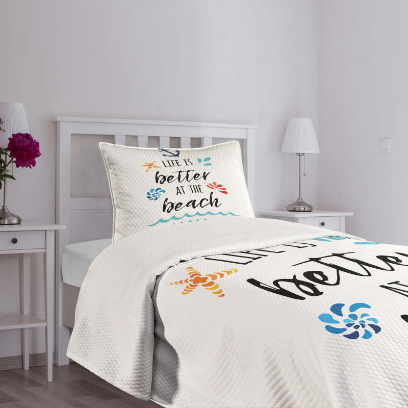 Travel Anchor Wave Bedspread Set