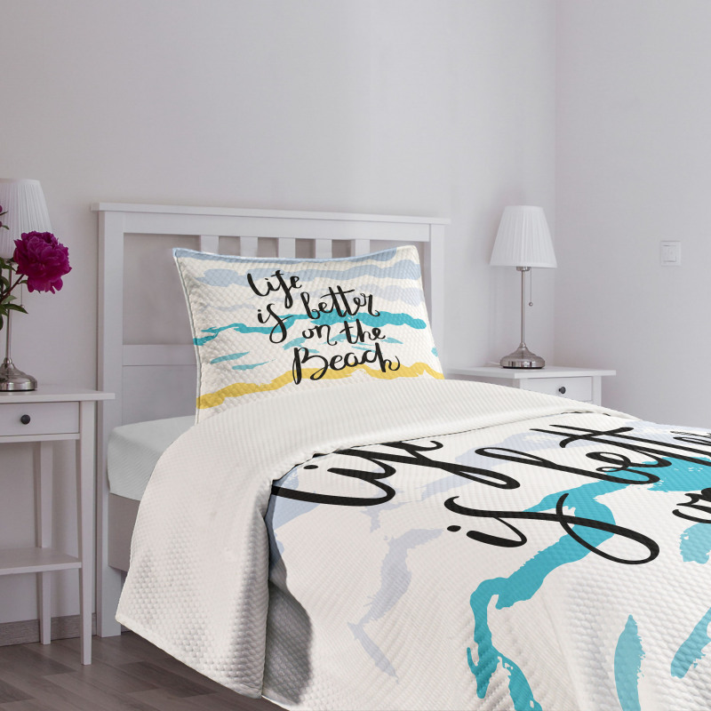 Watercolor Brushstroke Bedspread Set