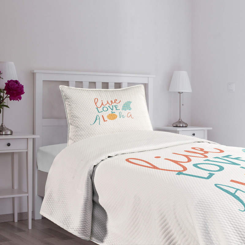 Live Love Aloha Fruit Bedspread Set