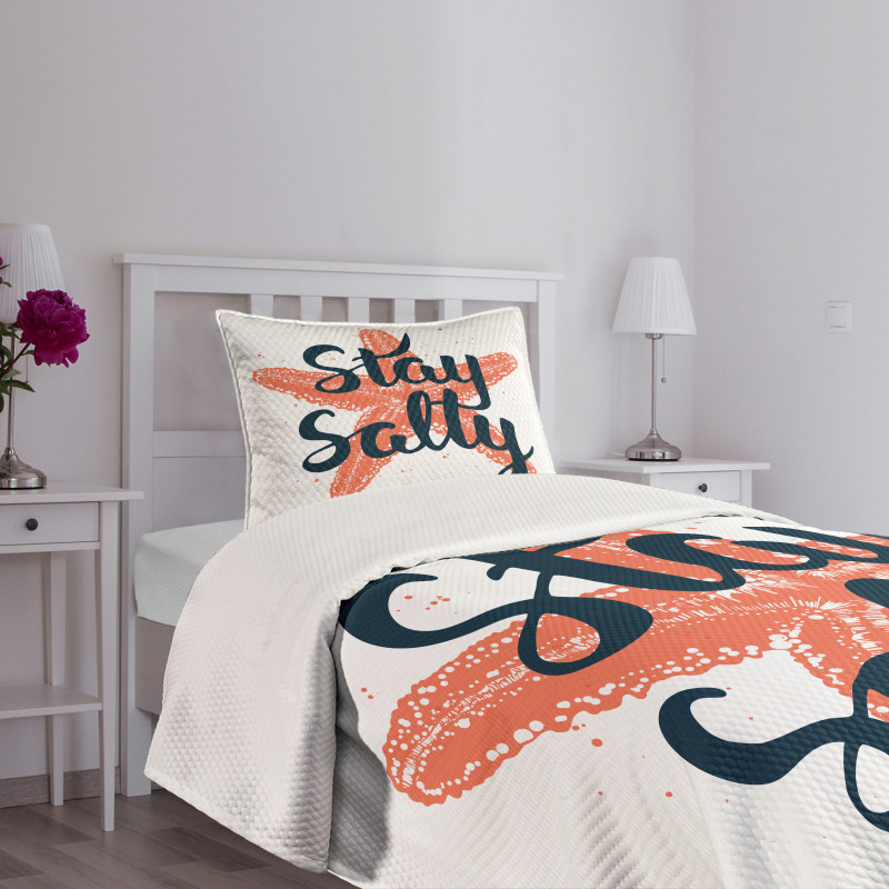 Stay Salty Starfish Bedspread Set