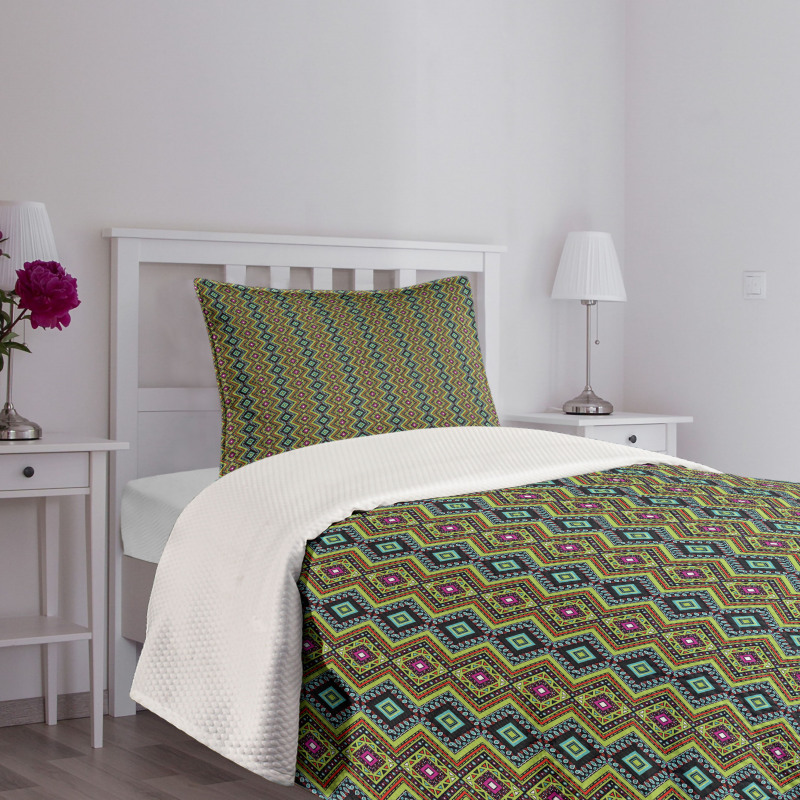 Mexican Vibrant Art Bedspread Set