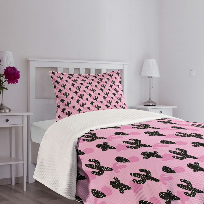 Cartoon Style Mexican Flora Bedspread Set