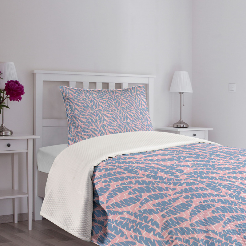 Angled Wavy Lines Background Bedspread Set