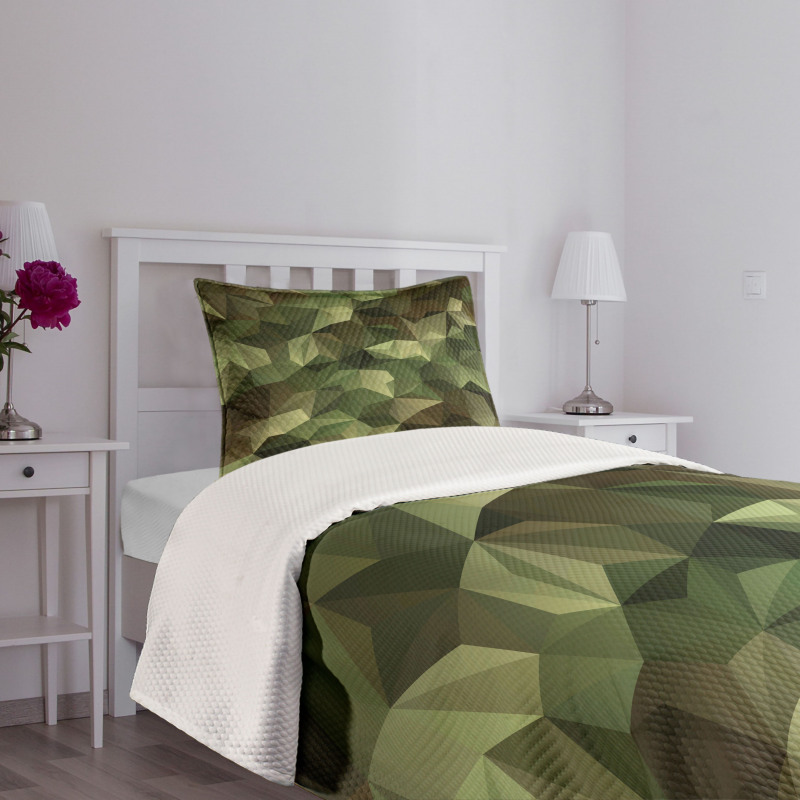 Angular Polygon Design Bedspread Set