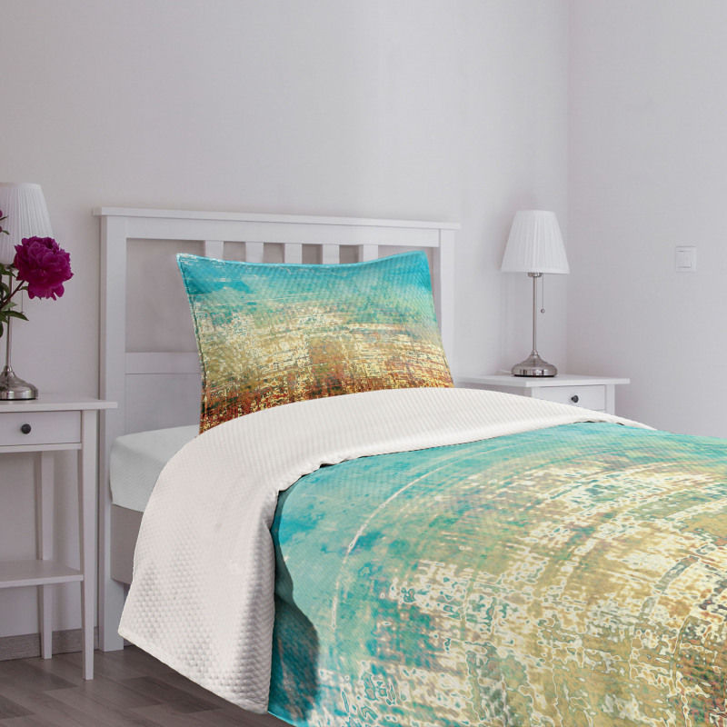 Grunge Contemporary Art Bedspread Set