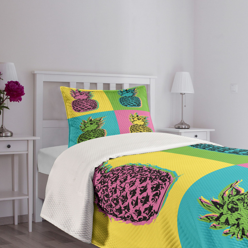 Colorful Summer Pop Art Bedspread Set