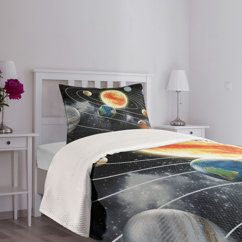 Solar System Planets Bedspread Set