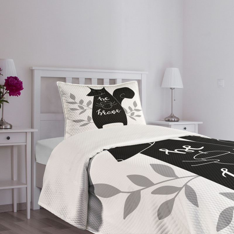 Be Brave Words Inspiration Bedspread Set