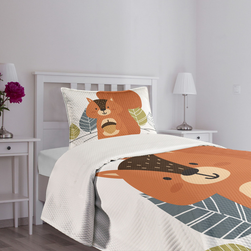 Woodland Trees and Animal Bedspread Set