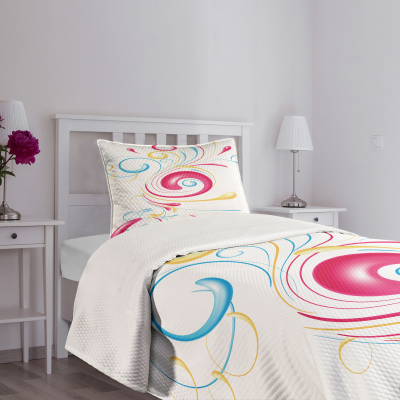 Ink Splattered Droplets Bedspread Set