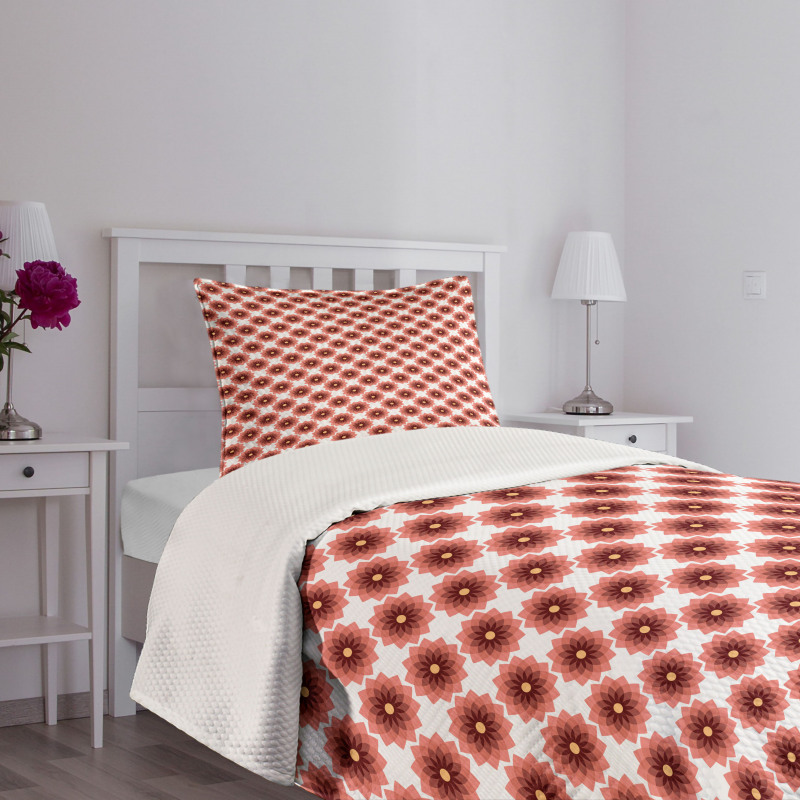 Circle and Teardrop Shape Bedspread Set